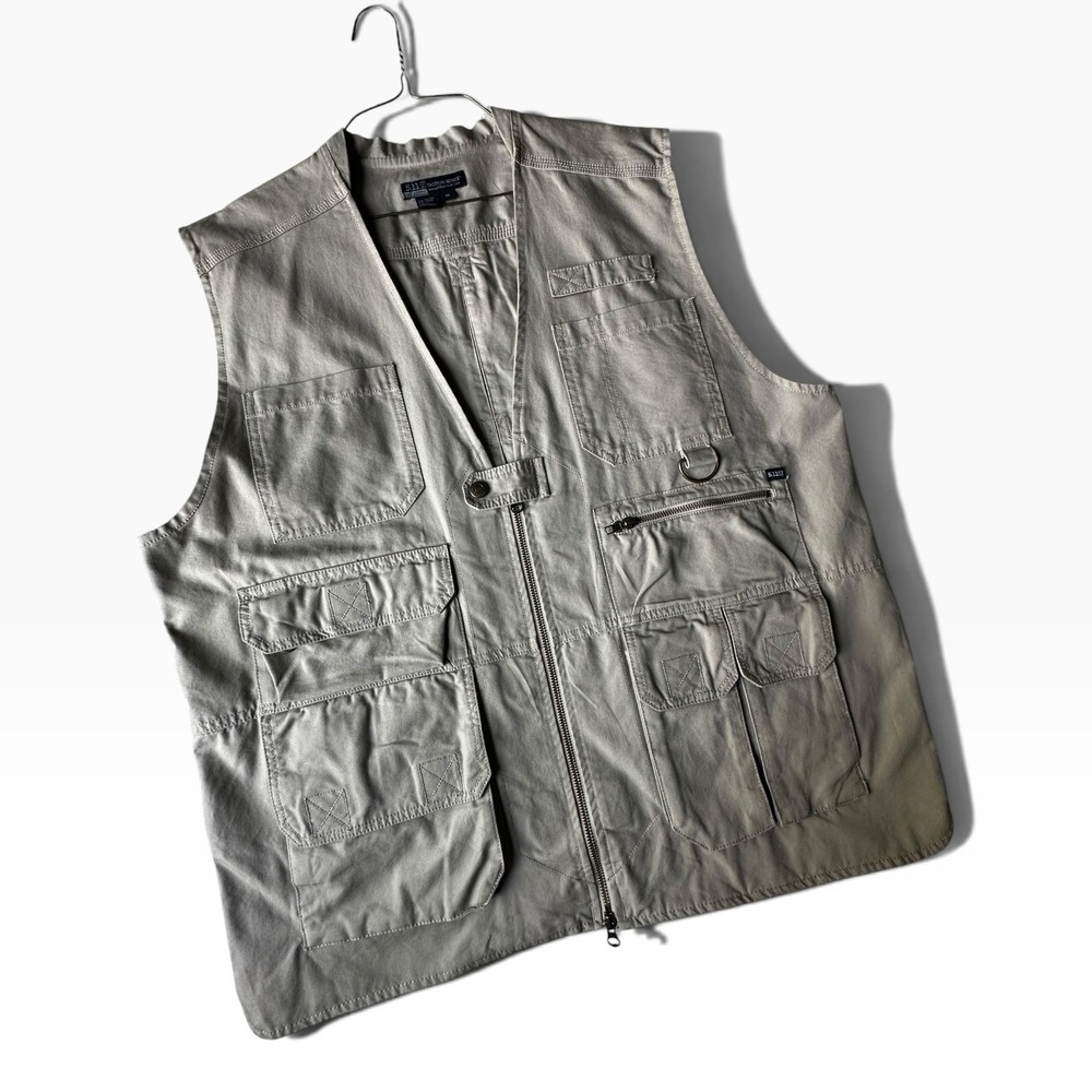 5.11 Tactical Taclite Pro Vest Size XL Conceal Carry Hunting Fishing Khaki 80001